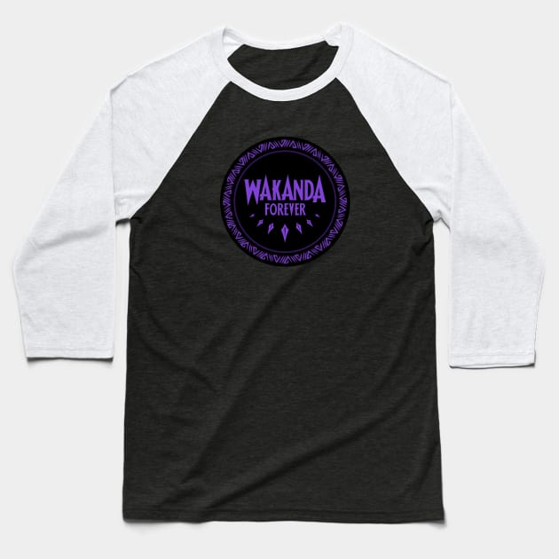 Wakanda Forever Baseball T-Shirt by nabakumov